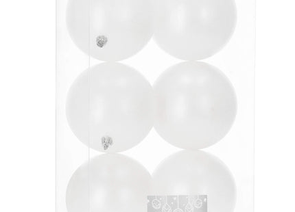 Kerstballen | 6 Stuks | Parelwit
