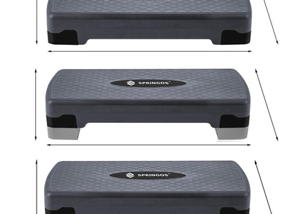 Aerobic Stepper | Verstelbaar | Grijs/Zwart