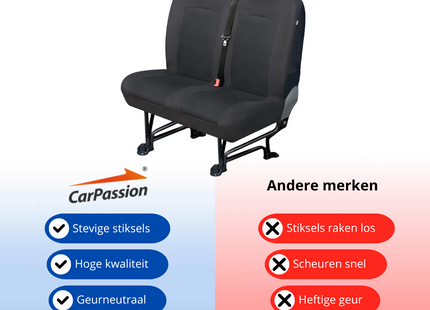 Autostoelhoes - Autostoelbeschermer - Stoelhoes - Bescherming - Zwart - Tweepersoons - Transporter