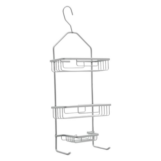 Doucherek – 3 Laags - Hangend doucherekje - Shampoo rek - Badkamer plank - Aluminium - Zonder boren