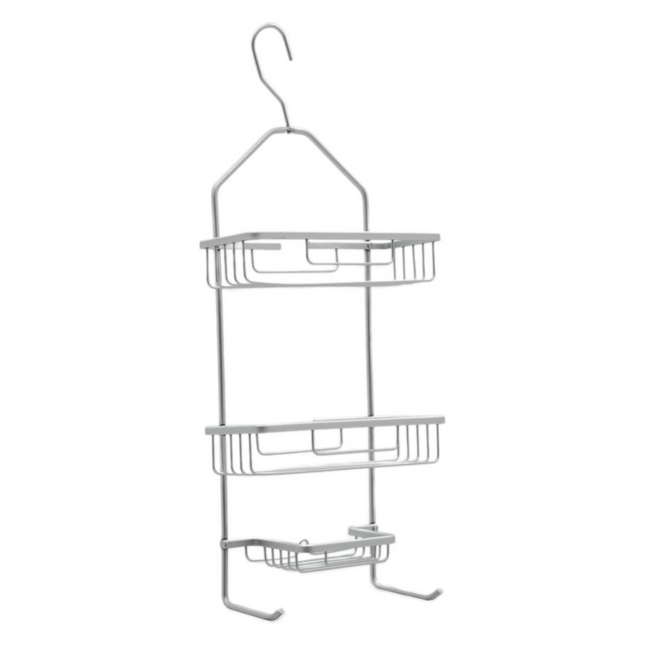 Doucherek – 3 Laags - Hangend doucherekje - Shampoo rek - Badkamer plank - Aluminium - Zonder boren