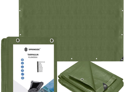 Afdekzeil | Dekzeil | Zeildoek | Waterdicht | PVC | 4 x 7 m | 120 g/m2 | Groen