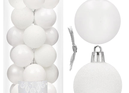 Kerstballen | 20 Stuks | 4 cm | Wit