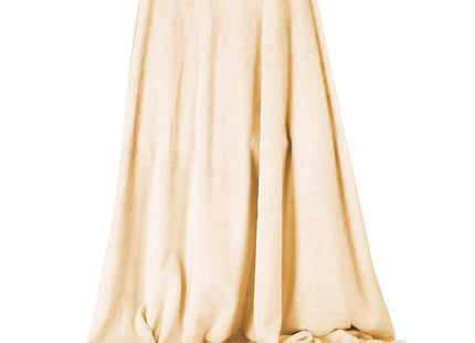 Plaid | Sprei | Deken | 220 x 200 cm | Pluche | Crème