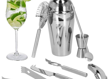 Cocktail Set | 8-Delige Cocktail Shaker Set | RVS | Zilverkleurig