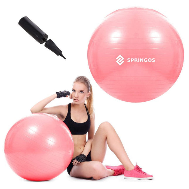 Fitness Bal | Roze | Inclusief Pomp | 75 cm