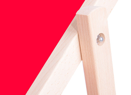 Strandstoel - Verstelbaar - Beukenhout - Hangemaakt - Rood
