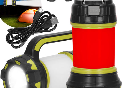 Zaklamp  - Multifunctioneel - Led - Powerbank - 6 Functies - Wit/Zwart