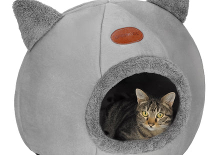 Kattenmand - Kattenhuis - Bed - Kussen - 27 x 31 x 36 cm - Grijs