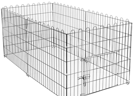 Hondenbench - Dierenkooi - Dierenbox - Metaal - Zwart - 165 x 85 x 73 cm