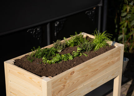 Kweekbak - Plantenbak - Moestuin - Planten - Hout -Rechthoekig - Naturel - 80 x 40 x 78 Cm