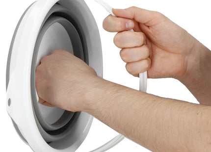 Emmer | Opvouwbare Emmer | Rond | 5L | Grijs/Wit
