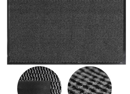 Deurmat - Buitenmat - Droogloopmat - Anti -Slip - Grafiet - 60 x 90 Cm