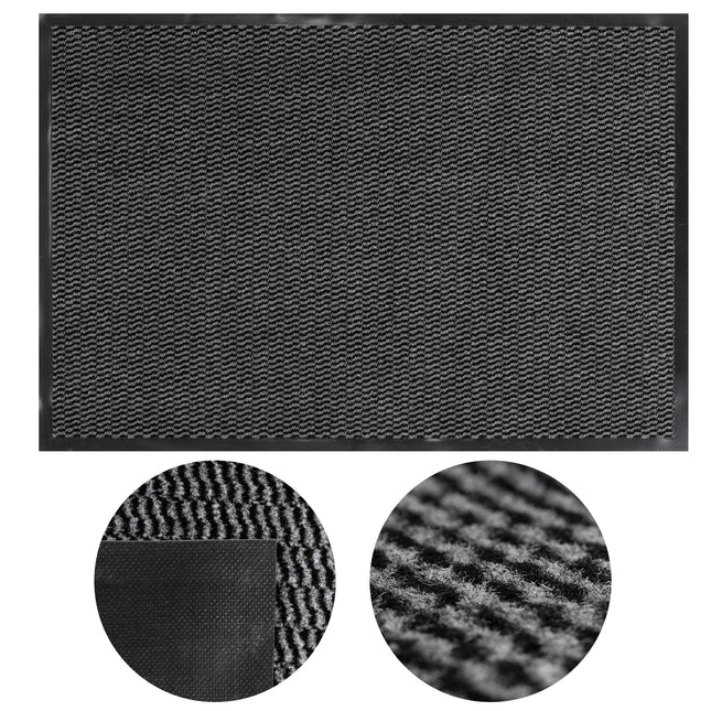 Deurmat - Buitenmat - Droogloopmat - Anti -Slip - Grafiet - 60 x 90 Cm