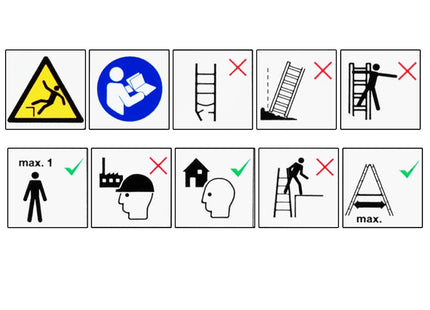 Huishoudtrap - Ladder - Keukentrapje - 5 - Etages - Antislip - Opvouwbaar - Grijs - 150 KG - Grijs