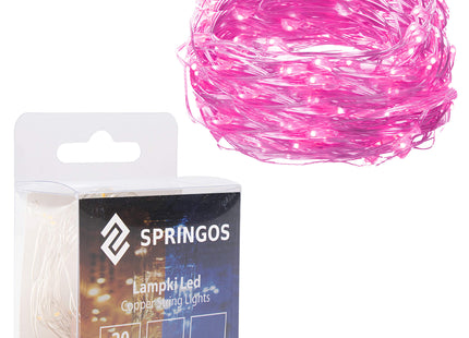 Draadverlichting Kerstboomverlichting - 20 LED - Microdraden - 1.9 M - Roze