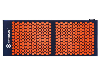 Acupressuurmat - Spijkermat - Lichaamsstimulator - Ontspanning- Massage - Oranje/Zwart