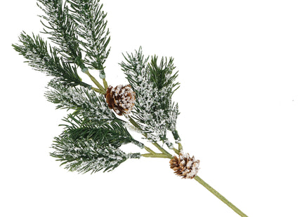 Kersttak | Decoratie | Dennenappels | Groen | 34 cm