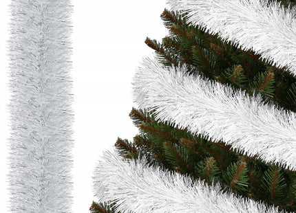 Kerstslinger | Guirlande | 6 m | Zilver/Wit