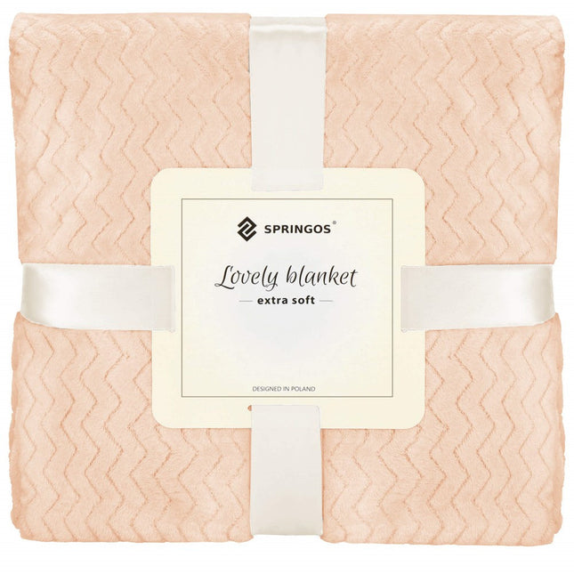 Plaid | Sprei | Deken | 160 x 200 cm | Peach