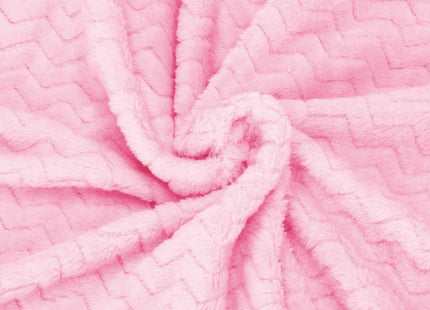 Plaid | Sprei | Bankdeken | Deken | 200 x 220 cm | Pluche | Roze
