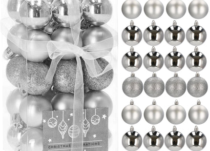 Kerstballen | 30 Stuks | 3 cm | Zilver