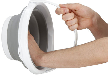 Emmer | Opvouwbare Emmer | Rond | 5L | Grijs/Wit