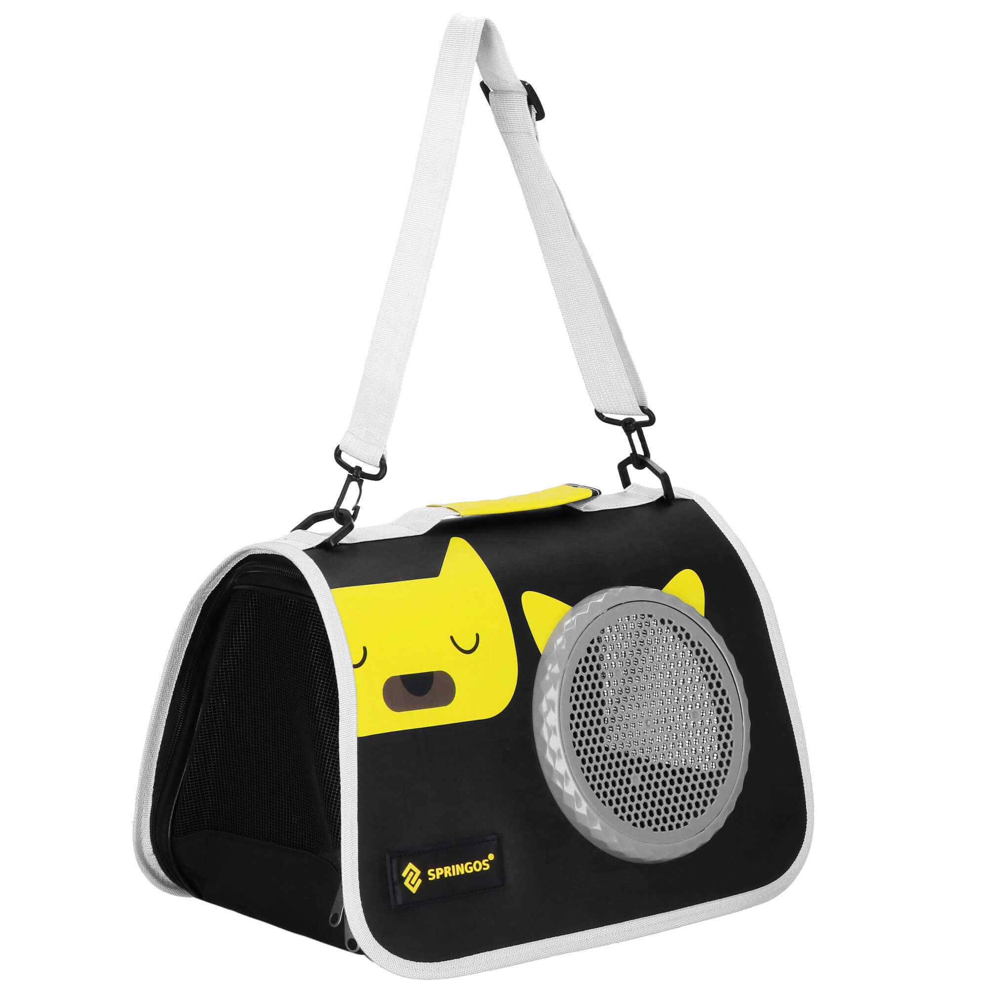 Reismand - Transporttas - Draagbaar - 10kg - Geel/Zwart - 24 x 40 x 24 cm