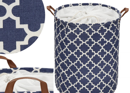 Opbergmand - Speelgoedmand - Kledingmand - Organizer - Handvatten - Marineblauw - 63 L