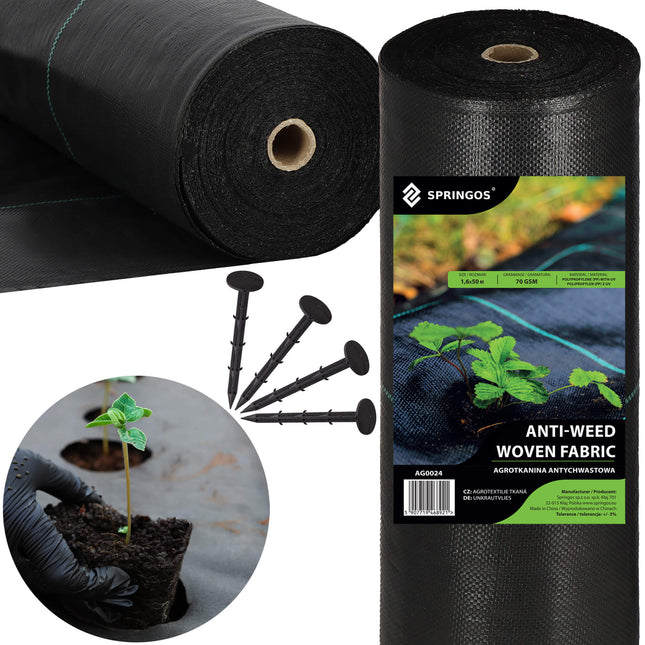 Worteldoek - Anti -Onkruid - Beschermfolie - 50g - 1,6X5 M - Zwart
