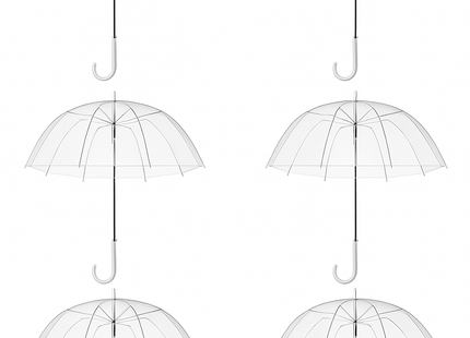 Transparante Paraplu - Doorzichtig - Voor Volwassenen - Ø 94 cm - 6 stuks