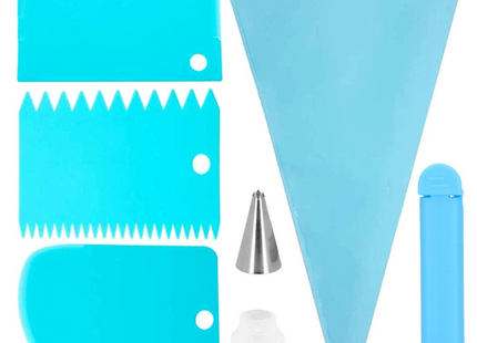 Taart Decoratie Set | 7-Delig | Herbruikbaar | Blauw