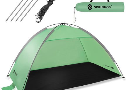 Strandtent | Tuintent | UV Filter | Inclusief Draagtas | 120 x 210 x 112 cm | Polyester | Polyethyleen | Groen | Zwart | Grijs