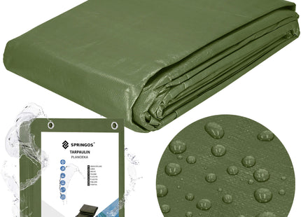 Afdekzeil | Dekzeil | Zeildoek | Waterdicht | PVC | 6 x 9 m | 120 g/m2 | Groen