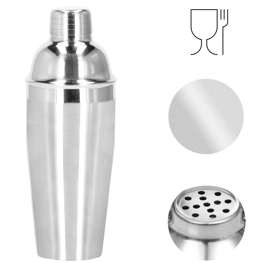 Cocktail Set | 5-Delige Cocktail Shaker Set | RVS | 750 ml | Giftbox | Zilverkleurig