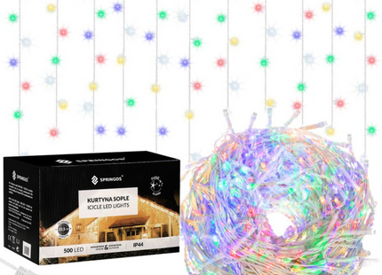 IJspegel Verlichting | 20 m + 2.5 m Snoer | 500 LED | Multicolor | Koppelbaar | Flash