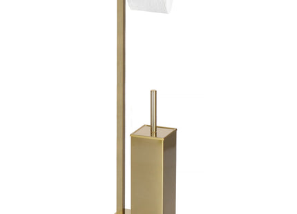 Toiletbutler | Toiletrolhouder | Toiletborstel met houder | Toiletaccessoire | Goud