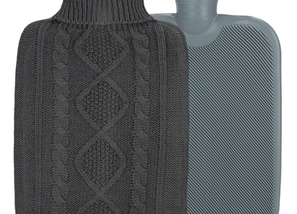 Warmwaterkruik- Sweater -Hoes - 2L - Inhoud - Pijnverlichting- Ontspanning -Grijs