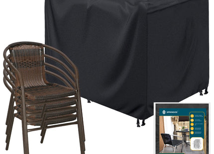 Tuinstoelhoes | Beschermhoes Tuinstoelen | Hoes Tuinstoel | Waterbestendig | 75 - 125 x 70 x 70 cm | Zwart