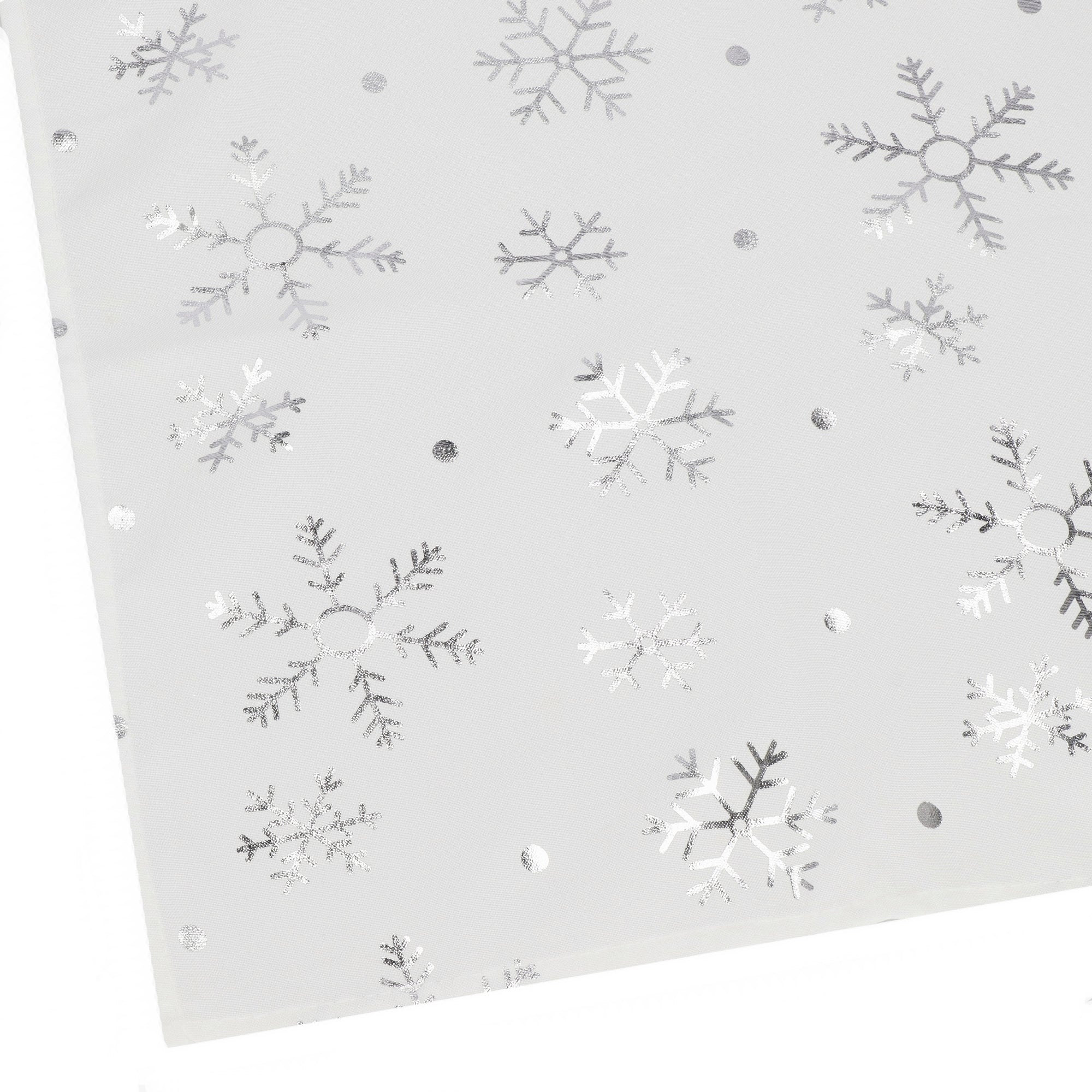 Tafelkleed -Kerst - Sneeuwvlokken- Wit - Polyester - 220 x140 CM