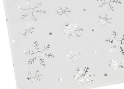 Tafelkleed -Kerst - Sneeuwvlokken- Wit - Polyester - 220 x140 CM