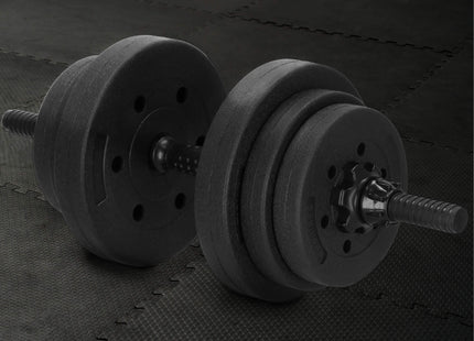 Dumbbellset - 6 in 1 Springos Kettlebell Pro Set - 20 KG - Halter Verlengstuk - Verstelbaar - Complete Set - Thuis Sporten - Zwart