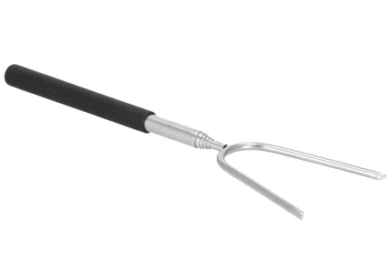Telescopische BBQ Vork - Grillvork - BBQ -  Zilver - Uitschuifbaar - Metaal - Kunststof - 85,5 Cm