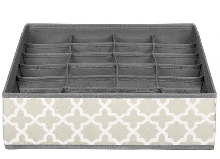 Lade Organizer | 24 Vakken | Grijs/Wit | 33 x 33 cm