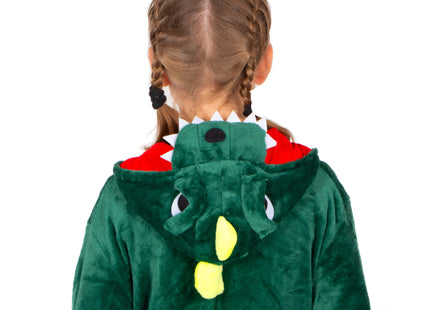 Onesie Draak | Kinderen | Maat 120/130 | Groen