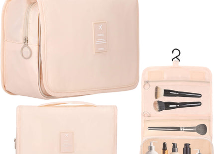 Make Up Tas - Toilettas - Cosmetica - 23x19x9,5 cm- Beige