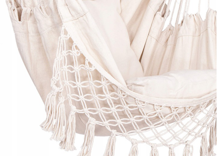 Hangstoel | Met 2 Kussens | Boekenvak | Wit