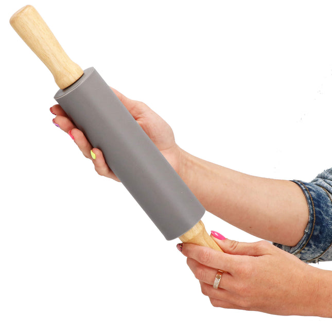 Deegroller - Siliconen - 38 cm - Grijs