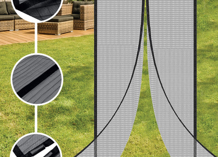 Deurhor | Vliegengordijn | Deurgordijn  | Magnetisch | 100 x 210 cm | Zwart