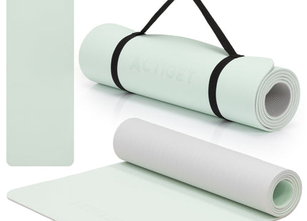 Actiget® Yogamat - Extra Dik - Inclusief Draagriem - 183 x 61 x 0.6 CM - Mint - TPE